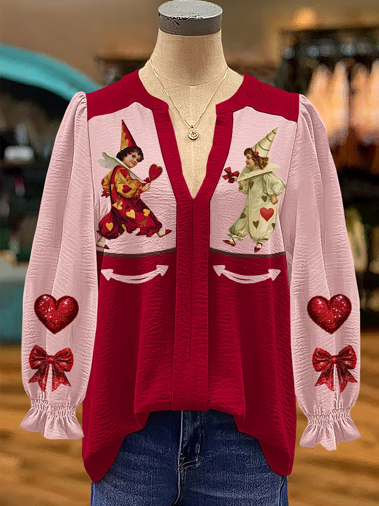 Vintage Valentine's Day Cotton and Linen Tops