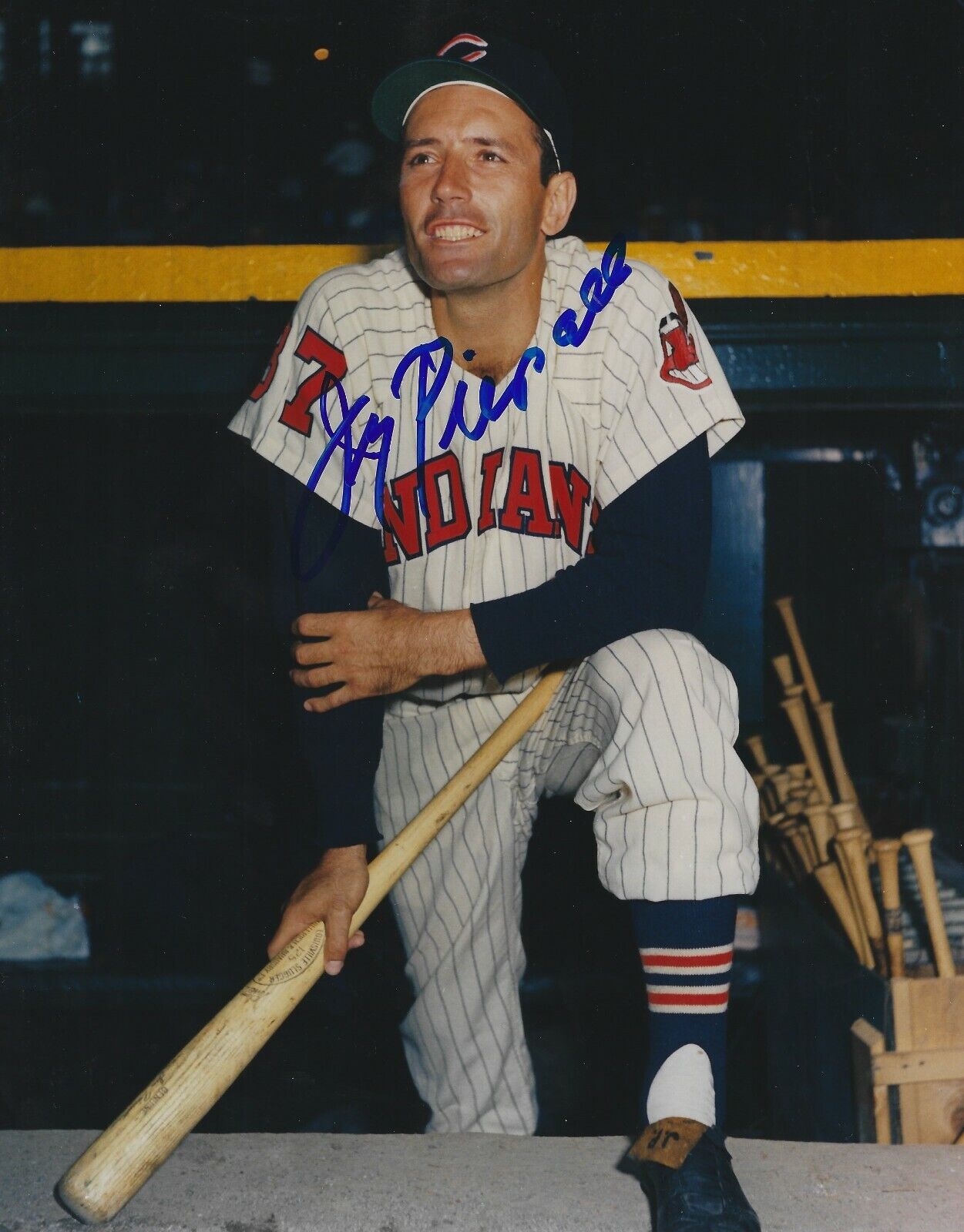 Signed JIMMY PIERSALL 8X10 Cleveland Indians Autographed Photo Poster painting - COA