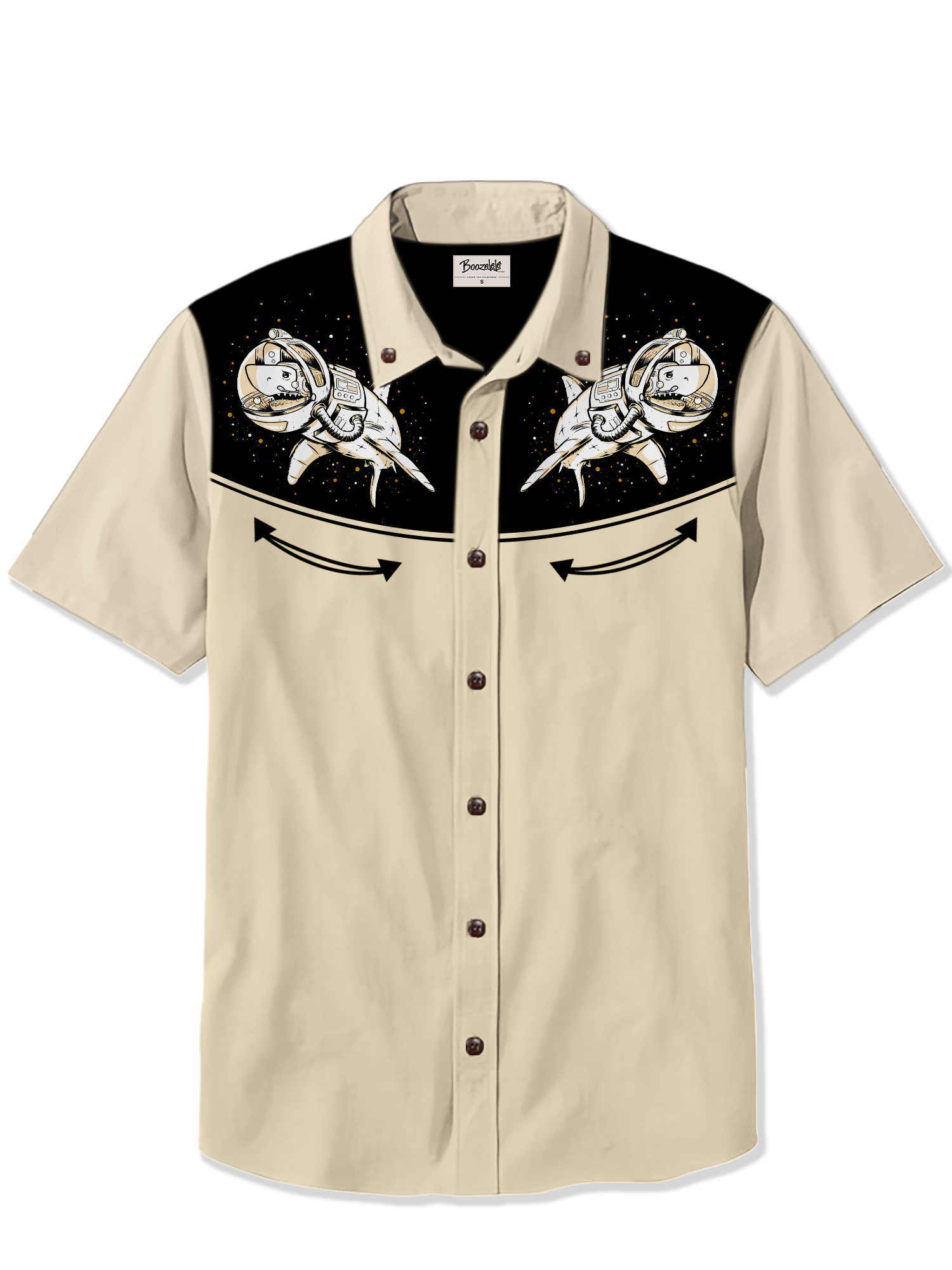 Retro Space Shark- 100% Cotton Shirt
