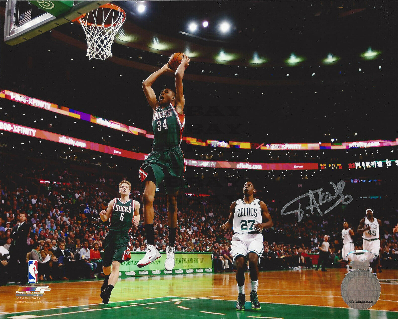 BUCKS Giannis Antetokounmpo signed autographed 8x10 Photo Poster painting Reprint