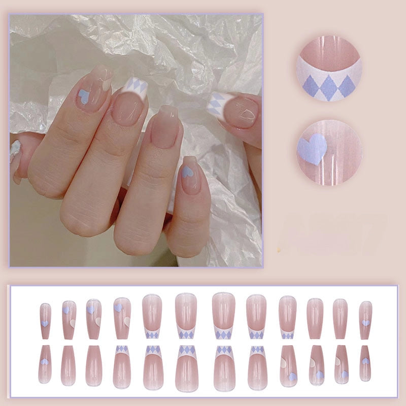 New Popular Simple Wearable Nail Patch 24 Pieces Boxed Pure Desire Style High Sense Factory Direct Sales