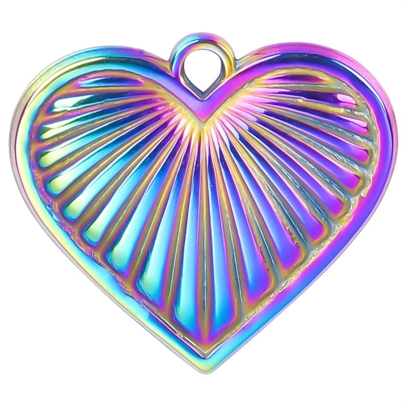 Basic Modern Style Classic Style Geometric Heart Shape 304 Stainless Steel Plating Pendant Necklace