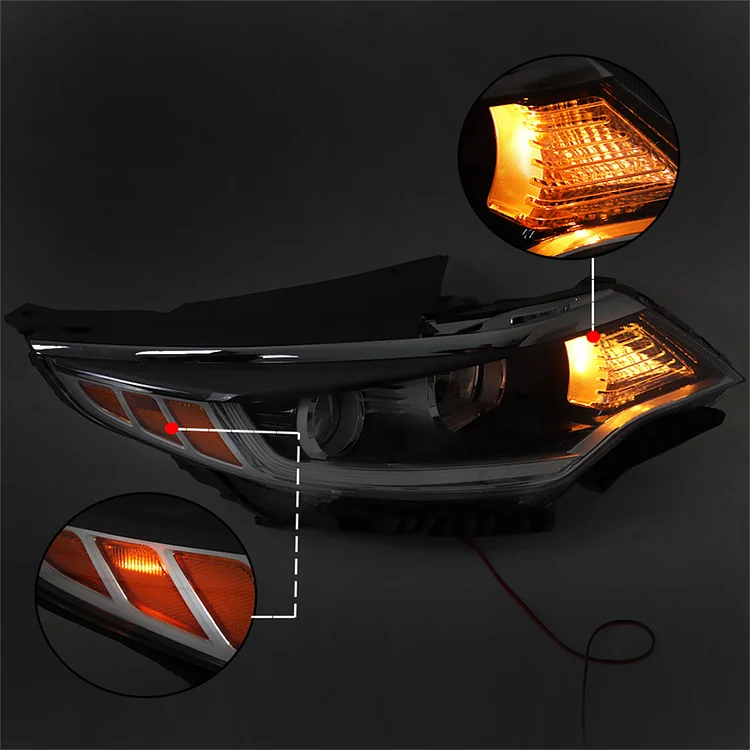 SEBLAFF Headlight Assembly Passenger Side Replacement for 2016 2017 2018 Optima Headlamp DRL KI2503196