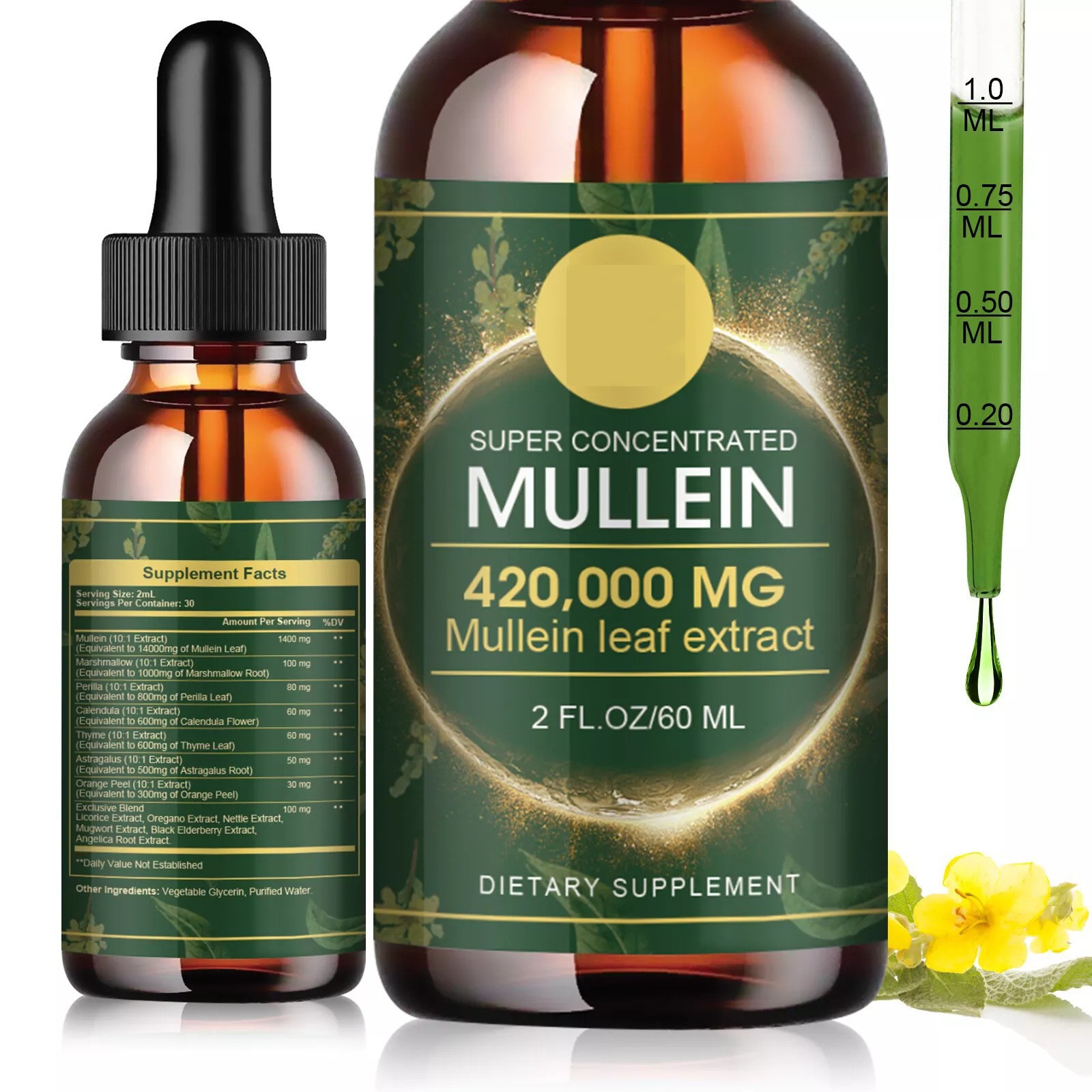 Mullein Leaf Drops for Lung Detox & Immune Support