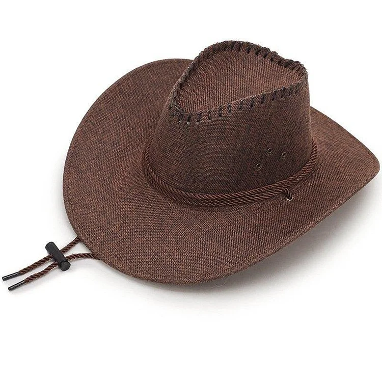 Retro Outdoor Western Straw Cowboy Hat