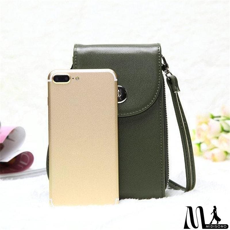 MidiSono - Vintage PU Universal Shoulder Phone Bag