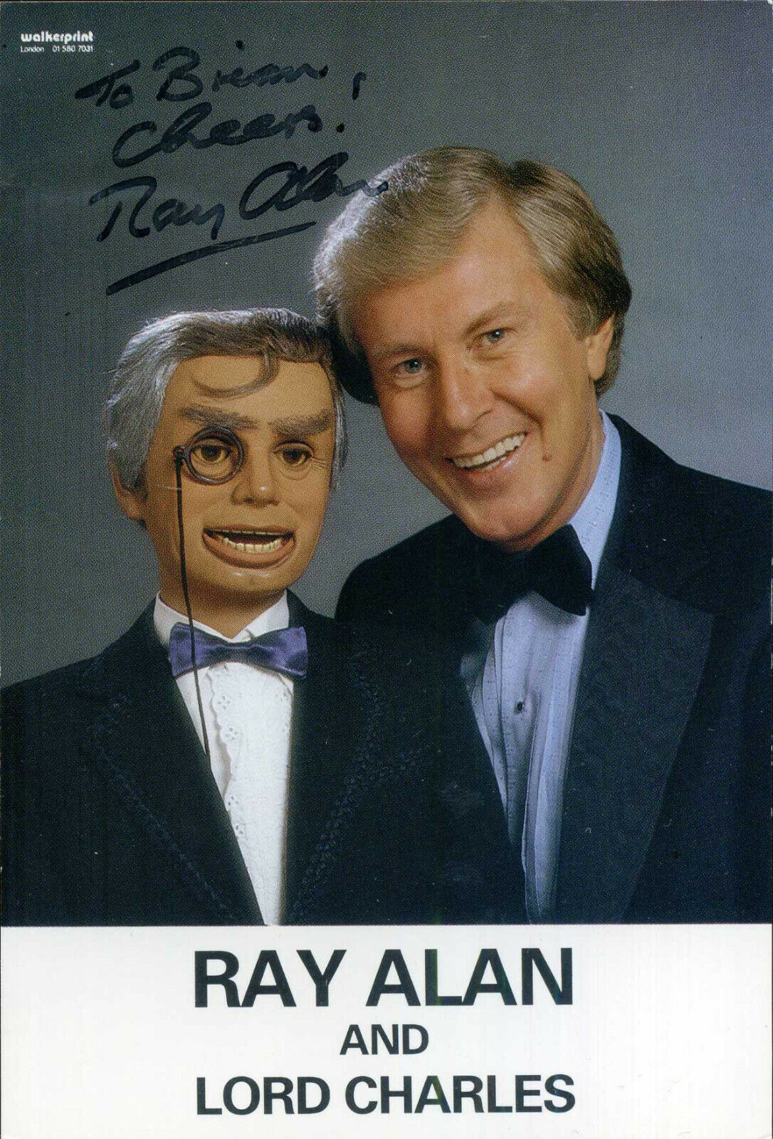 RAY ALAN & LORD CHARLES Signed Photo Poster paintinggraph TV Star Comedian Ventriloquist reprint