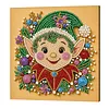 Ensemble de toile DIY pour perles et art encadr&eacute; 25x25cm autocollant (lutins de No&euml;l)