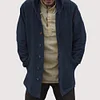 Gioiacombo&trade; Felpa con cappuccio casual da uomo in cotone e lino autunno e inverno
