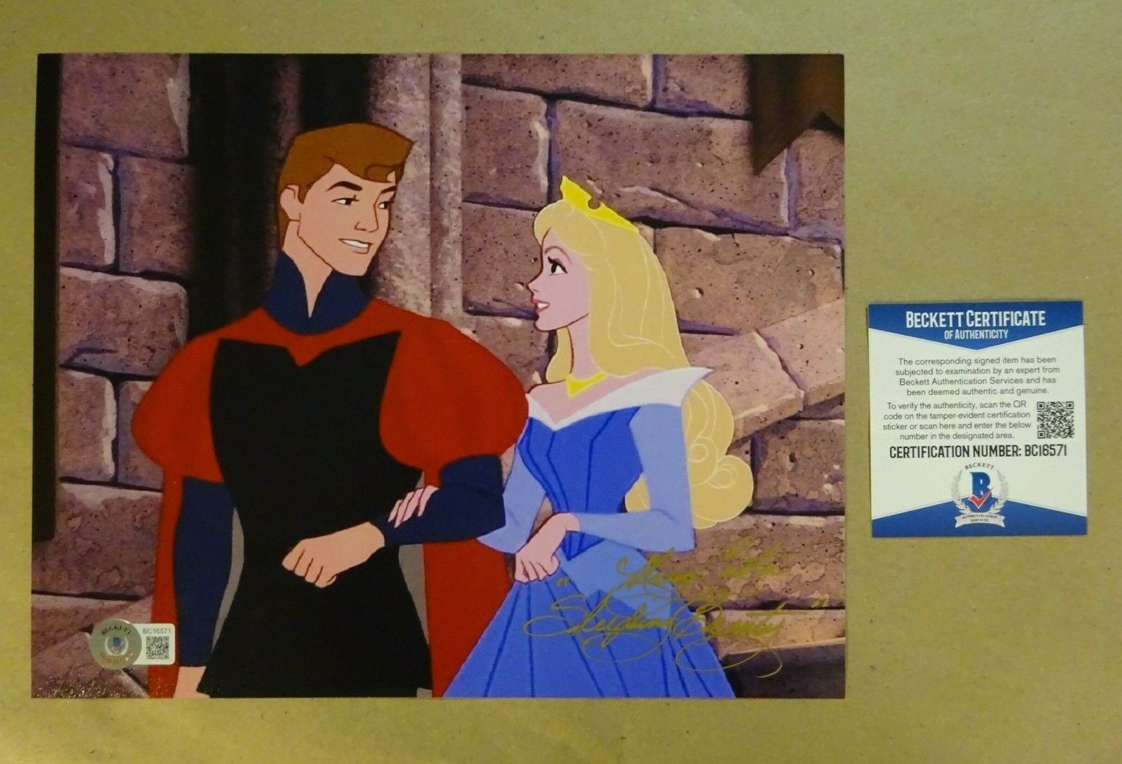 Autographed MARY COSTA Signed 8x10 Disney SLEEPING BEAUTY Photo Poster painting BECKETT BAS COA