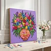 Framed Purple Vase -  DIY Button Art Painting Kit for Creativity DIY Pearl Dot Crafts for Gift Home Wall Decor 30*30CM