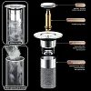 🔥Last save 49% OFF Bathroom Sink Stopper Hair Catcher, Universal Pop Up Sink Drain Filter with Stainless Steel Filter Basket, Bathroom Sink Drain Strainer