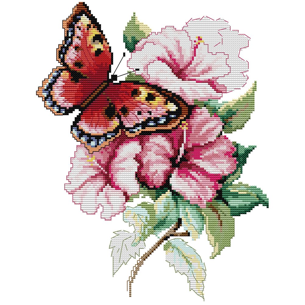 Love of Butterfly - 14CT - Stamp Cross Stitch(28*35cm)