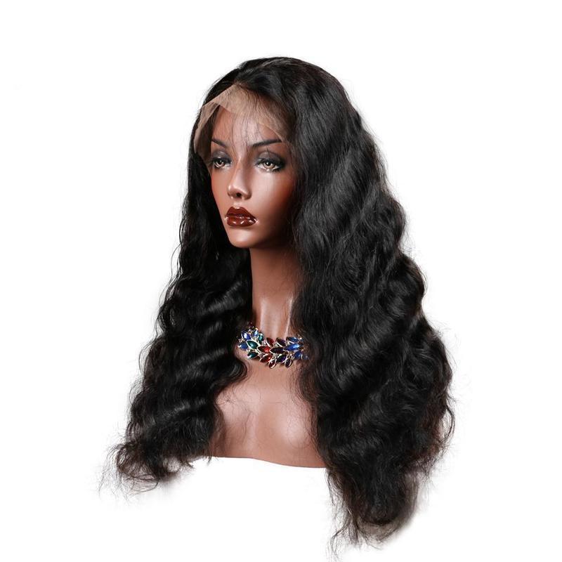 Lace Front Wavy Wig 100% Human Virgin Hair