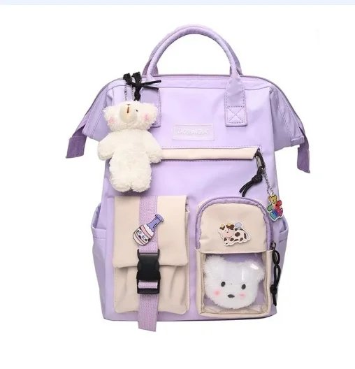  Kawaii Backpa Kawaii Backpack with Kawaii Pin and Accessories Cute Kawaii Backpack for School Bag Kawaii Girl Backpack Cuteck with Kawaii Pin and Accessories Cute Kawaii Backpack for School Bag Kawaii Girl Backpack Cute