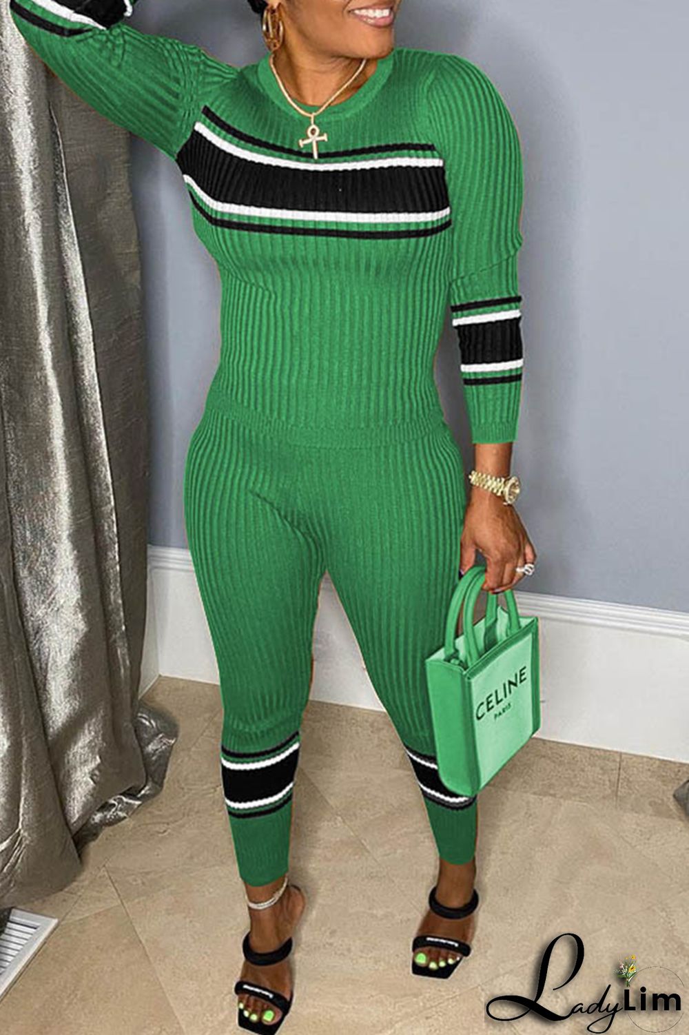 Red Fashion Casual Patchwork Basic O Neck Long Sleeve Two Pieces