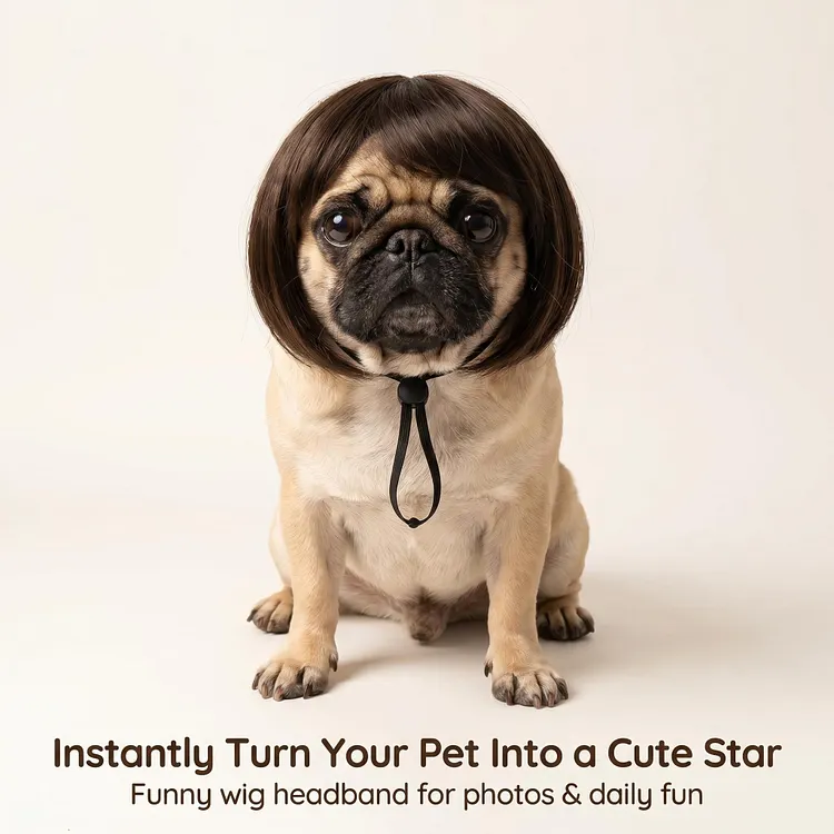 Cute Pet Wig Headband &ndash; Funny Costume Accessory for Dogs & Cats 
