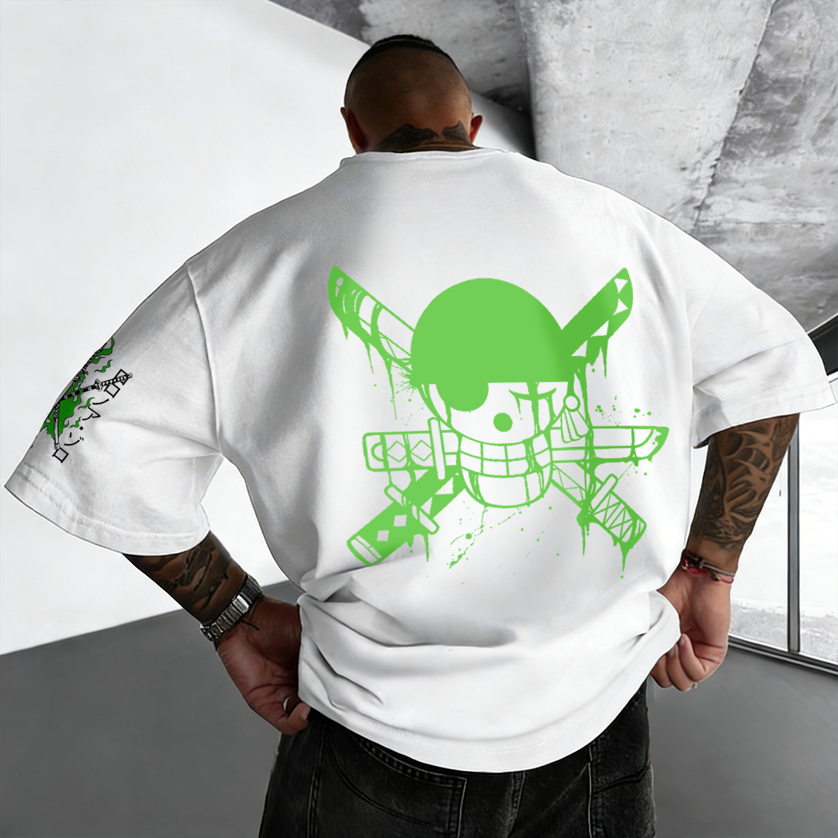 Luminous Anime Print Graphic Tee