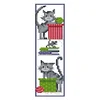 Cat Flower Vine - 11CT Stamped Cross Stitch Bookmark 18*6cm(Double Sided)