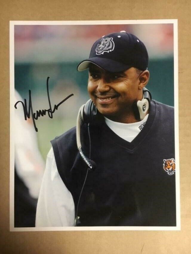 Marvin Lewis Boldly signed Cincinnati Bengals 8x10 Photo Poster painting with COA