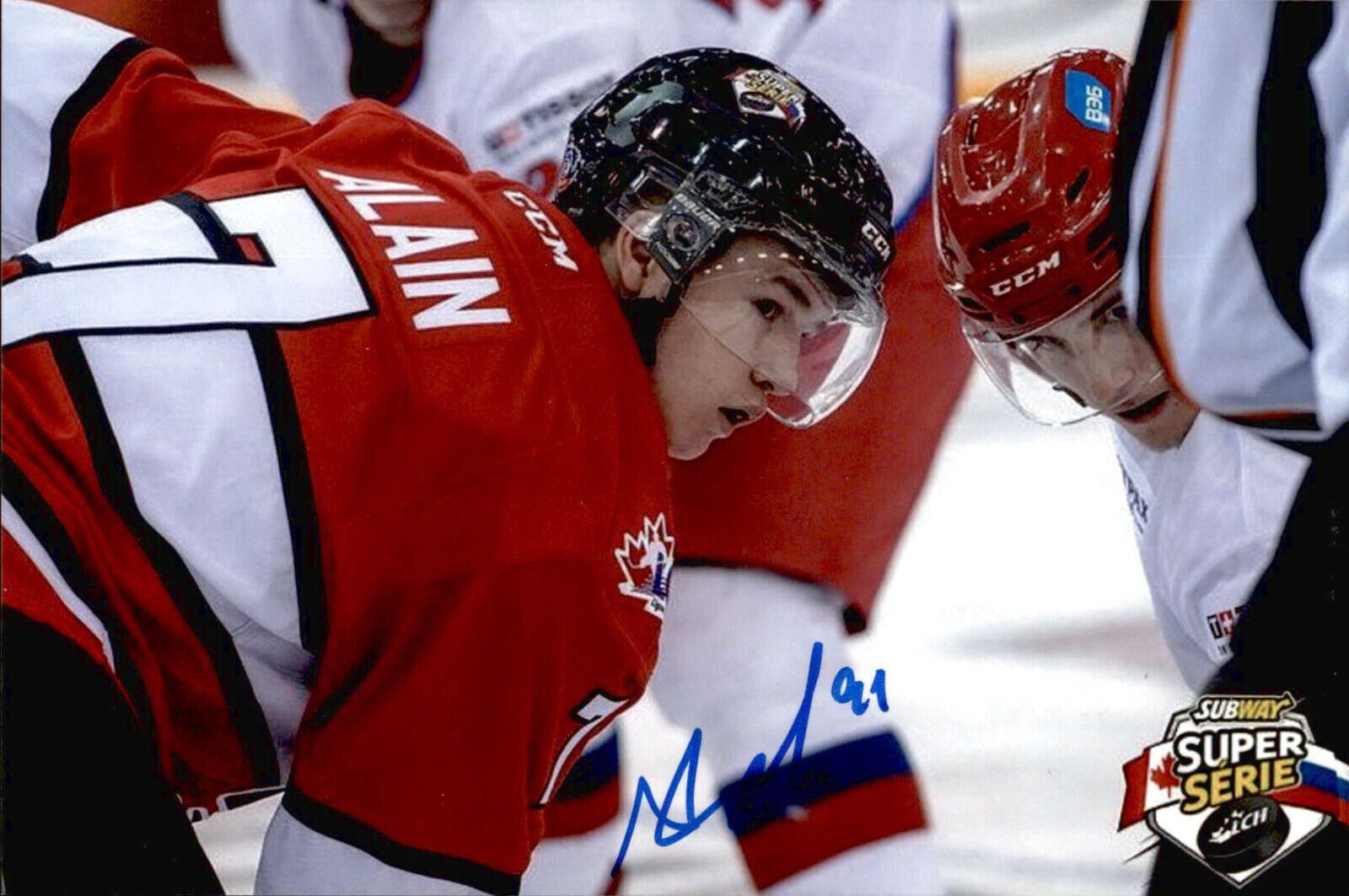 Alexandre Alain SIGNED 4x6 Photo Poster painting GATINEAU OLYMPIQUES / MONTREAL CANADIENS #3