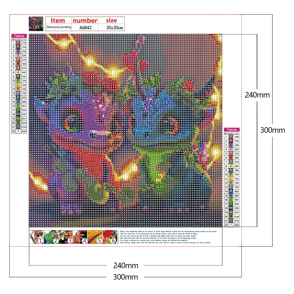 Diamond Painting - Full Round Drill - Dinosaur(30*30cm)