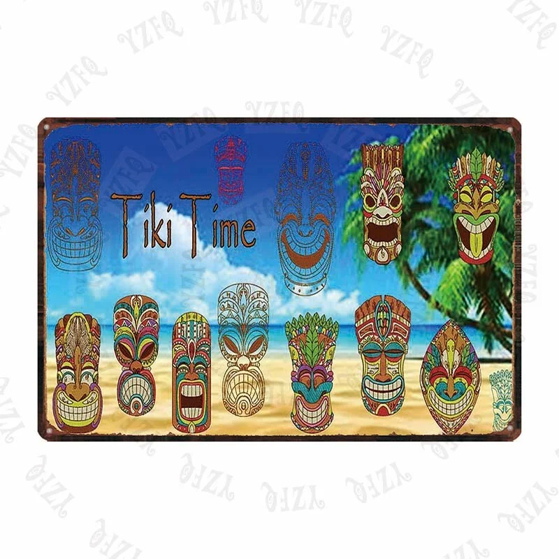 Athvotar Hawaii Travel City Vintage Metal Sign Hula Dance Wall Retro Poster Bar Art Home Craft Decor Cuadros DU-5415A