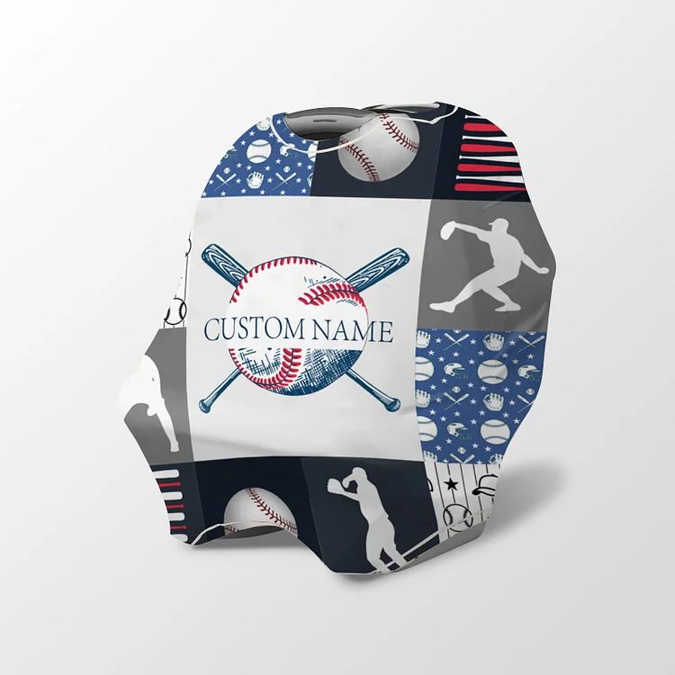 Personalized Baseball Baby Car Seat Canopy| Canopyl189