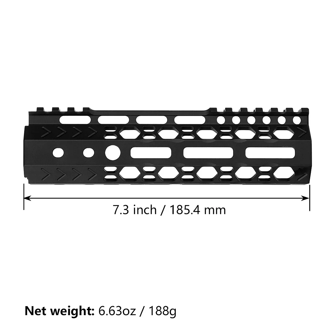 ohhunt® AR-15 Ultra Light Hex Free Float M-lok Handguard with Steel Barrel Nut