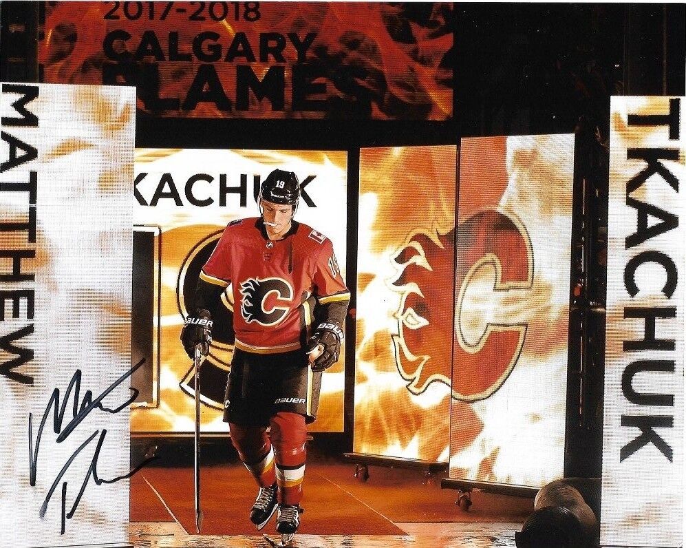 Calgary Flames Matthew Tkachuk Autographed Signed 8x10 NHL Photo Poster painting COA #3