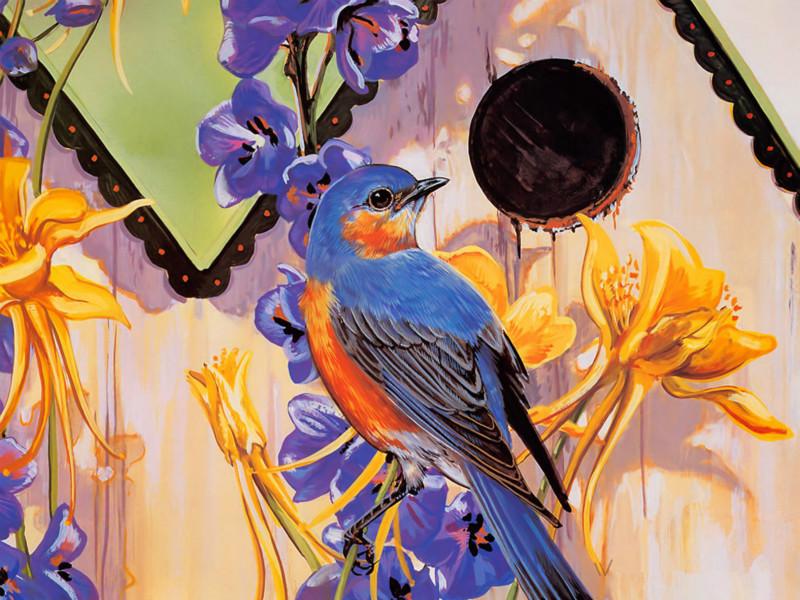 

Garden Bluebirds – Paint By Numbers - 40*50CM, 501 Original