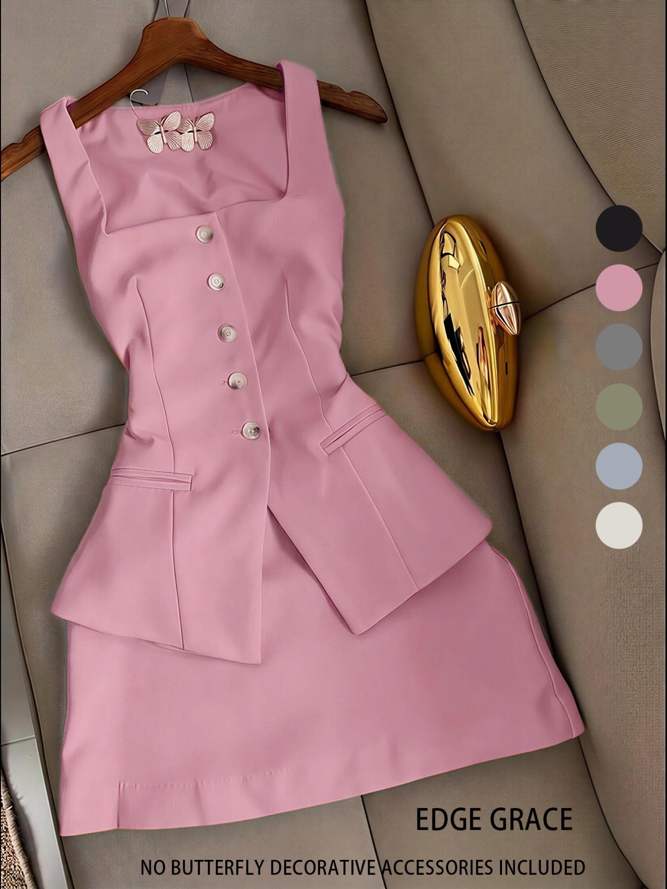New Women's Short Skirt Two-Piece Set Vest Top Elegant Aesthetic Minimalist Casual Fashion, Stylish Summer Outfit, Perfect for Daily Wear Womenswear