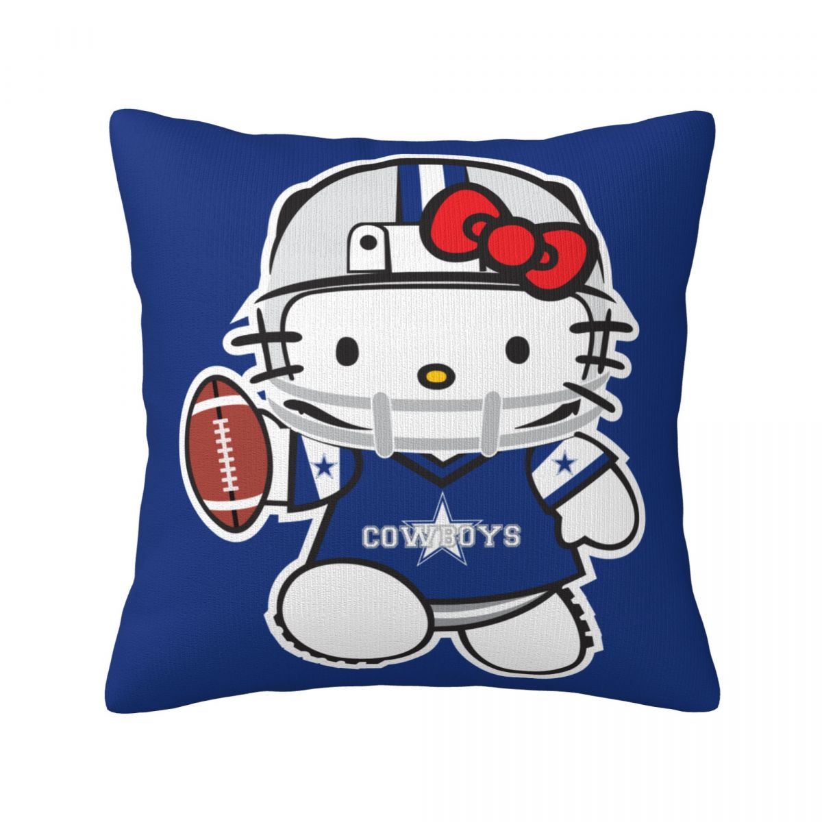 Dallas Cowboys Hello Kitty Decorative Square Throw Pillow Covers
