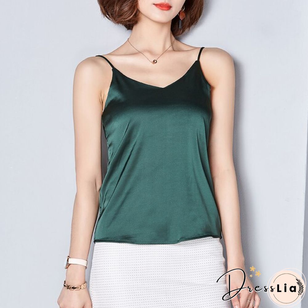 Christmas Gift Women Camis Silk Crop Top Women Camisole Summer Style Sexy Sleeveless Vest Slim White Halter Tank Top Roupas Femininas