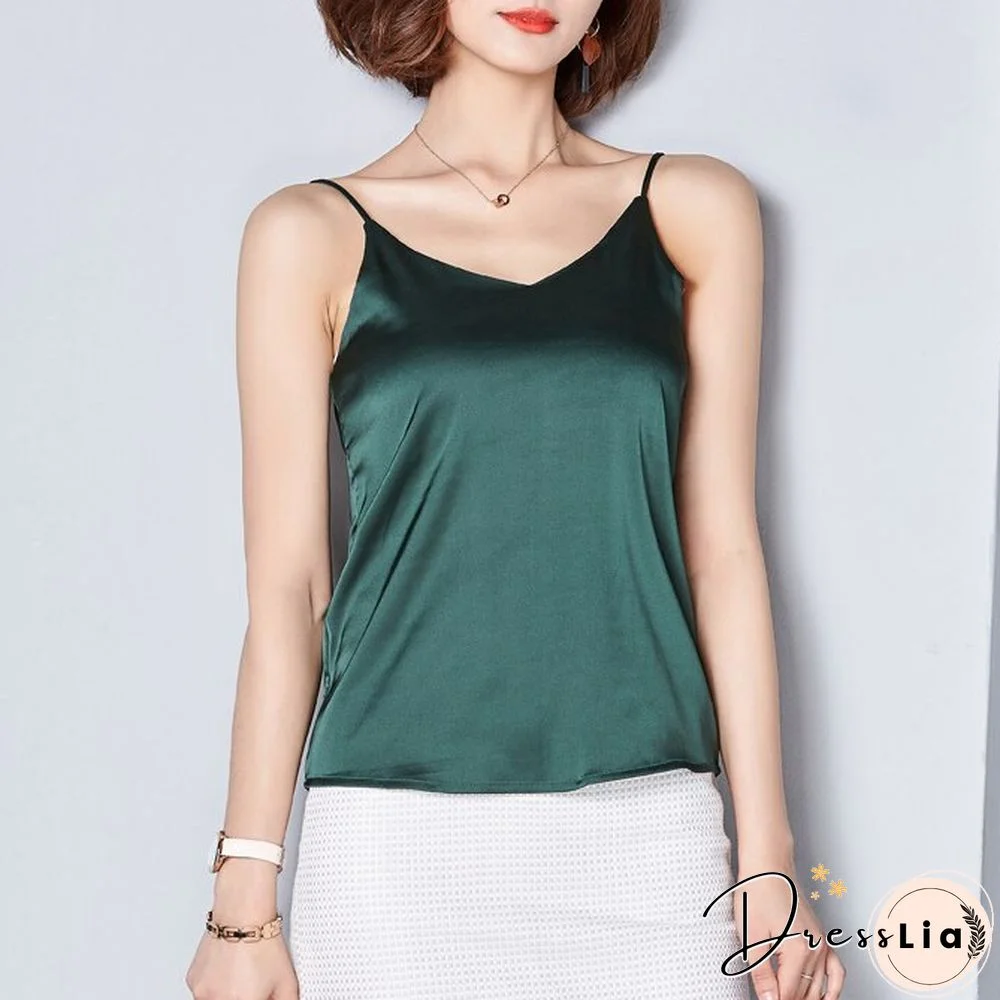 Christmas Gift Women Camis Silk Crop Top Women Camisole Summer Style Sexy Sleeveless Vest Slim White Halter Tank Top Roupas Femininas