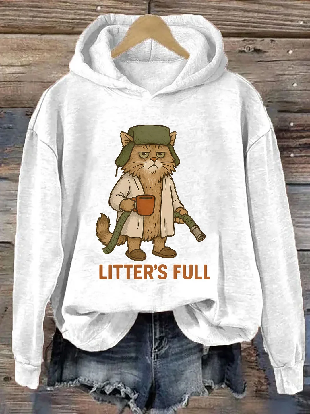 Litter's Full Christmas Vacation Cat Hoodie
