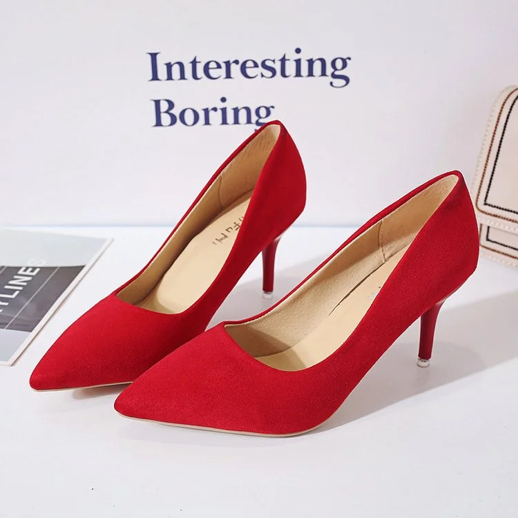 Plus Size 35-44 Shoes Woman High Heels Pumps 8cm Tacones Pointed Toe Stilettos Talon Femme Sexy Ladies Wedding Leopard