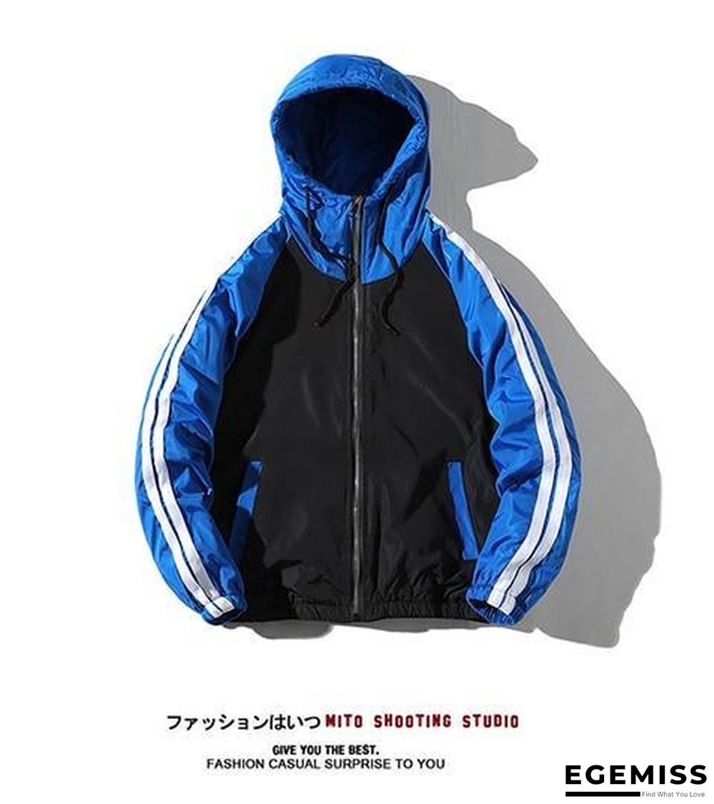 Men Casual Bomber Windbreaker Jacket Hooded Thin Zipper Coat Slim Outwear Hip Hop Jacket Men | EGEMISS