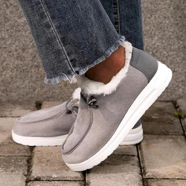 Women Comfy Flat Heel Slip-On Boots