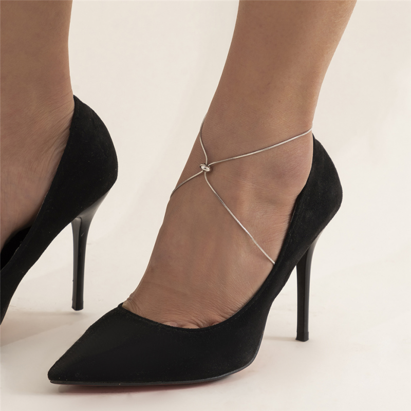 Simple Adjustable Snake Bone Chain Anklet for Women-VESSFUL