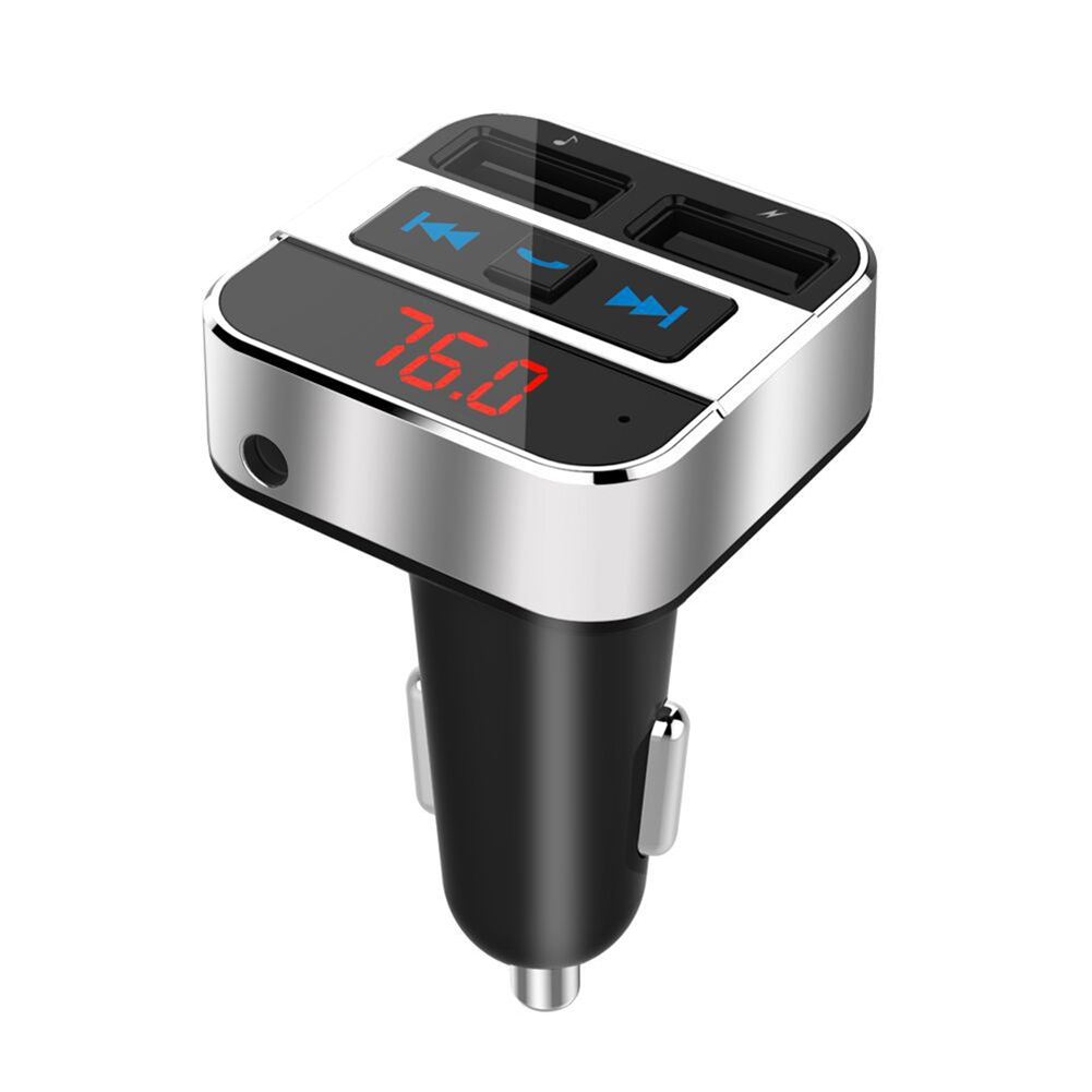 

HK207 Car FM Transmitter Bluetooth Handsfree Line In MP3 Player USB Charger, 501 Original