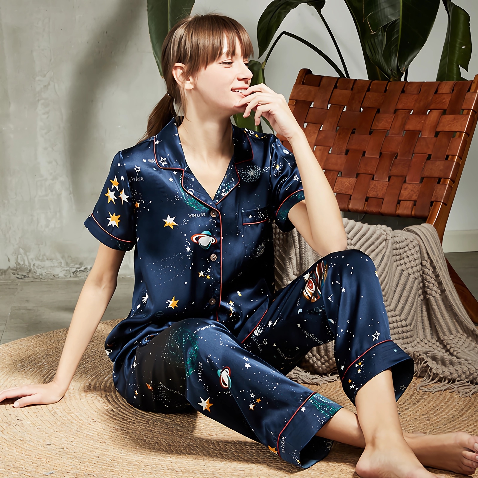 19 Momme Short Sleeve Silk Pajama Set REAL SILK LIFE