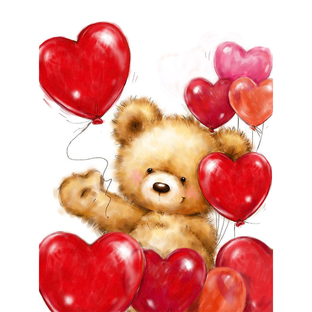 

Valentines Bear - Round Drill Diamond Painting - 30*40CM, 501 Original