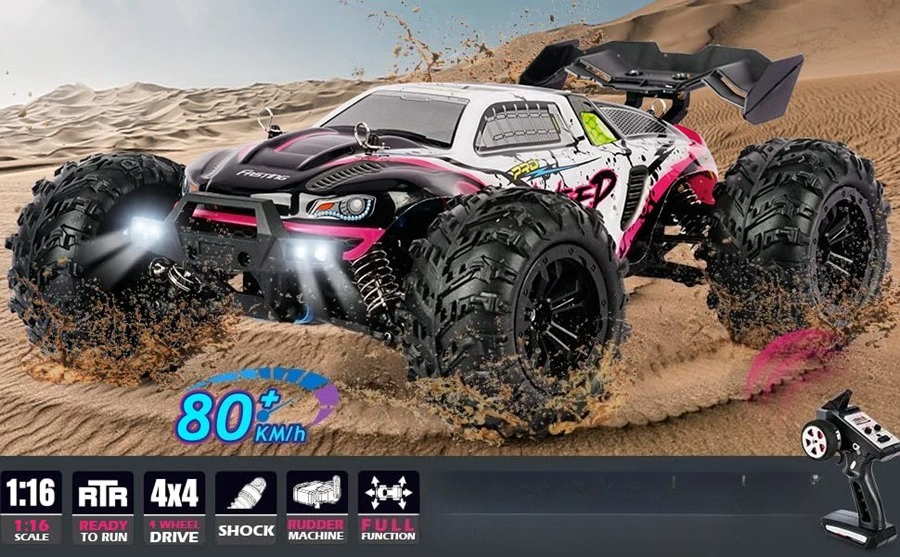 Tegooe 116 Scale High Speed RC Off-Road Racing Truck - 4WD Remote Control Toy