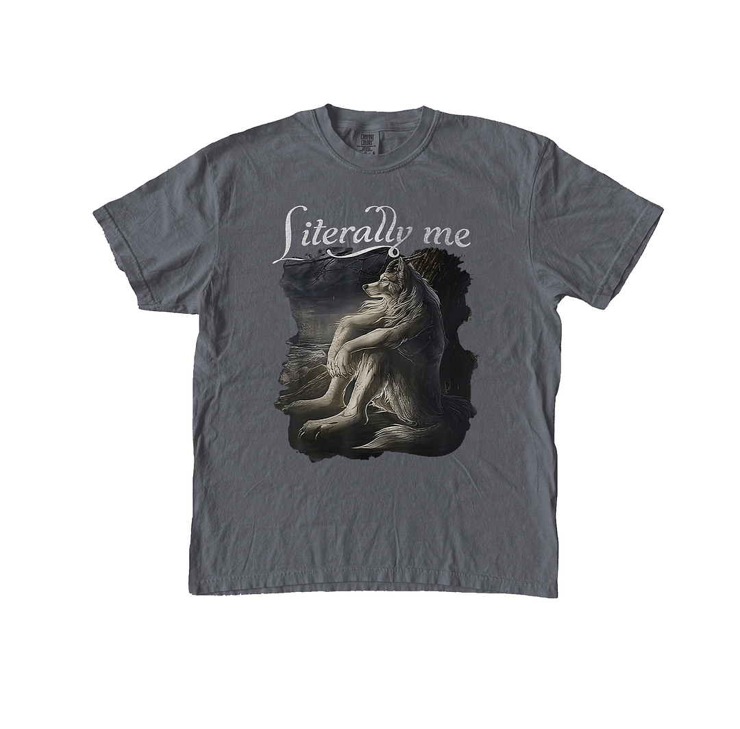 Unisex Wolf Graphic Print Oversized T-Shirt / DarkAcademias /Darkacademias