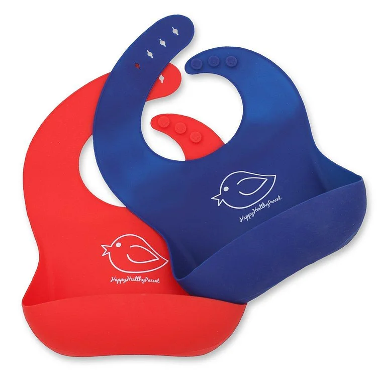 2Pcs Silicone Children's Bib