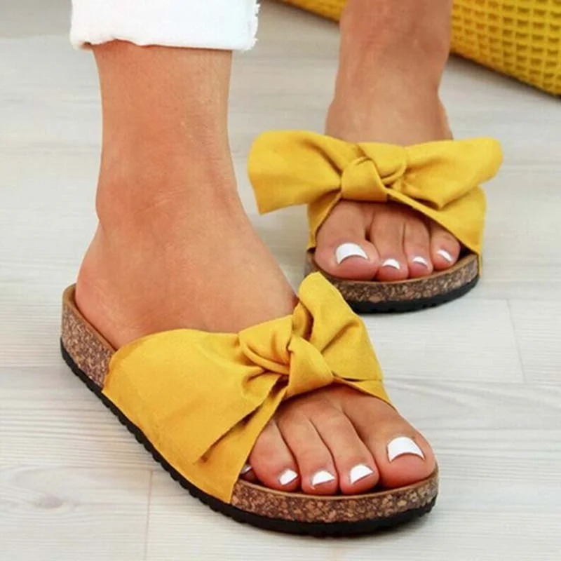 Women's Sandals 2021 Summer Platform Retro Sandals Woman  Fashion Bow Leopard Beach Slippers Women Plus Size 43