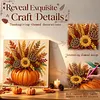 Framed Autumn Pumpkins - Special Shaped Pearl & Gem Diamond Painting 25*25CM