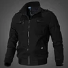 Men's Casual Fashion Multi-pocket Zipper Stand-up Collar Coat