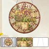2D DIY Acrylic Garden Diamond Painting Clock Pendant w/ Clock Function Wall Art